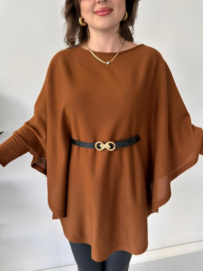 Elegant Belted Batwing Knit Top (Buy 2 Free Shipping)