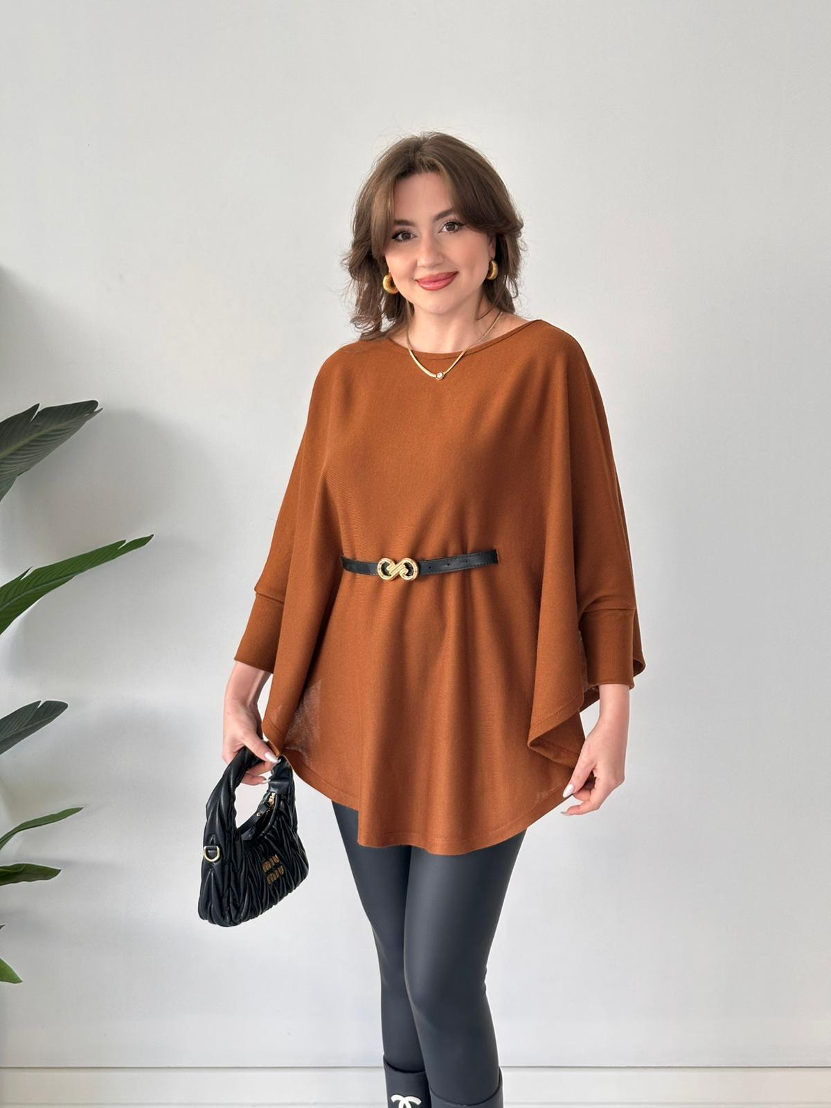 Elegant Belted Batwing Knit Top (Buy 2 Free Shipping)