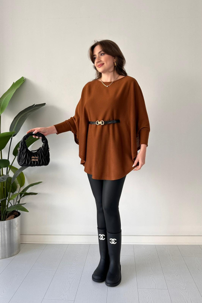 Elegant Belted Batwing Knit Top (Buy 2 Free Shipping)