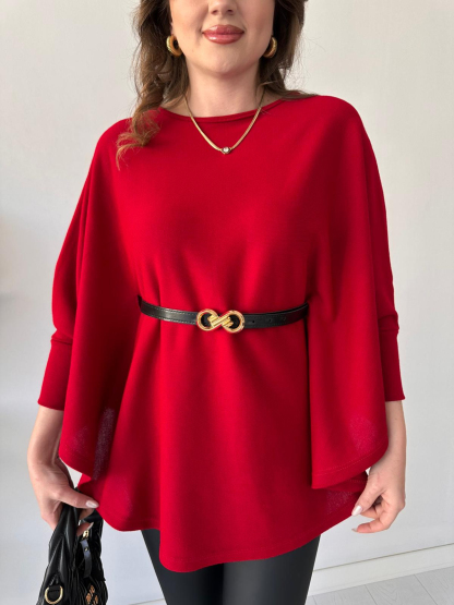 Elegant Belted Batwing Knit Top (Buy 2 Free Shipping)