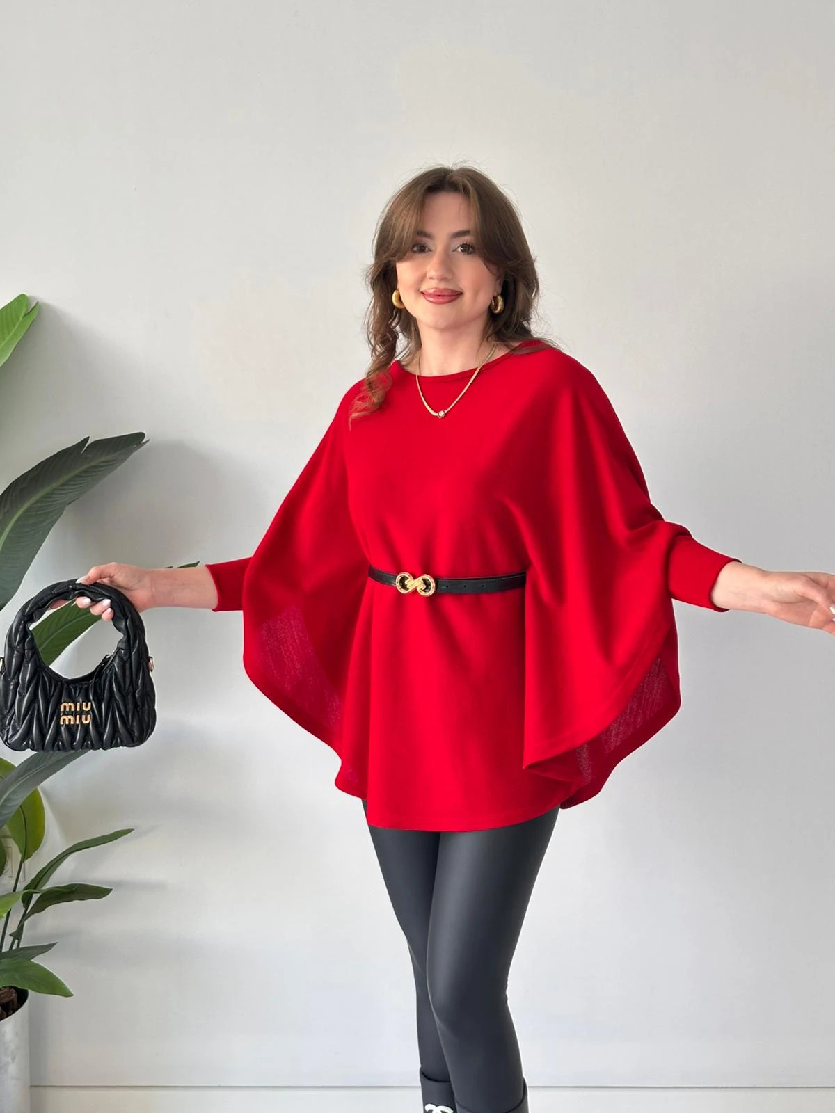 Elegant Belted Batwing Knit Top (Buy 2 Free Shipping)