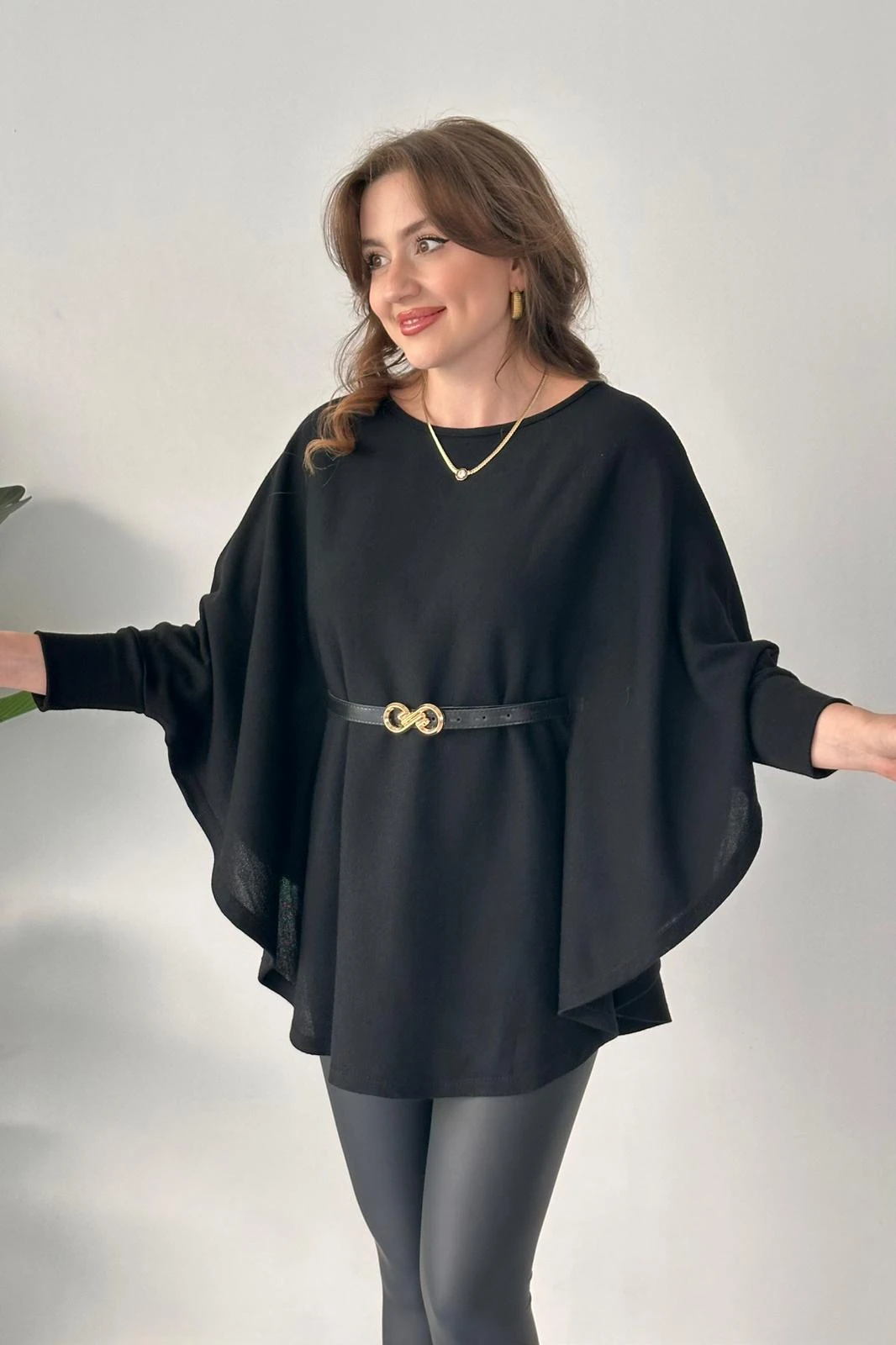 Elegant Belted Batwing Knit Top (Buy 2 Free Shipping)