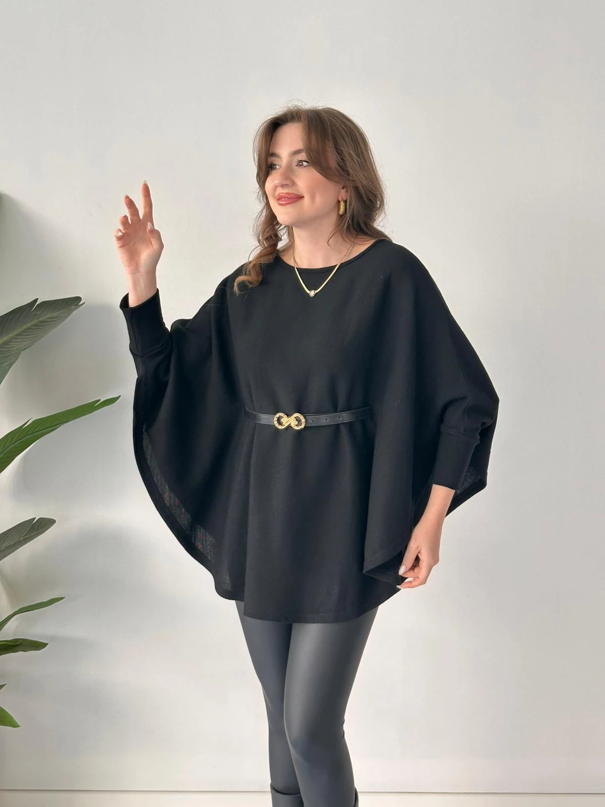 Elegant Belted Batwing Knit Top (Buy 2 Free Shipping)