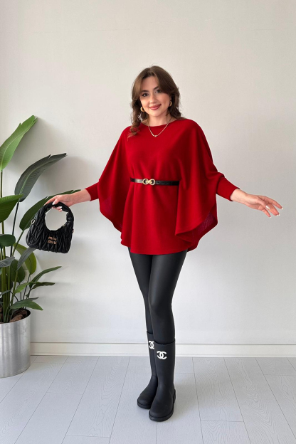 Elegant Belted Batwing Knit Top (Buy 2 Free Shipping)