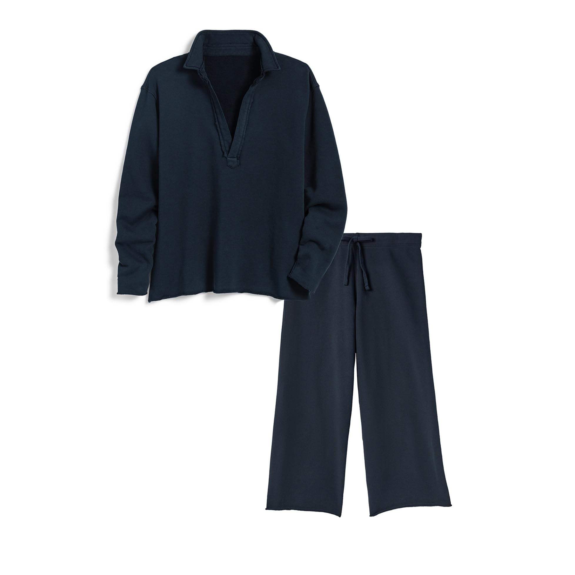 V Neck Pullover Sweatshirts Wide Leg Pants Set (Buy 2 Free Shipping)