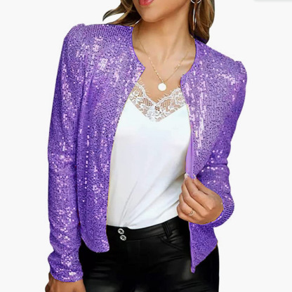 Sparkly Fit Long Sleeve Sequin Cardigan Jacket (Buy 2 Free Shipping)