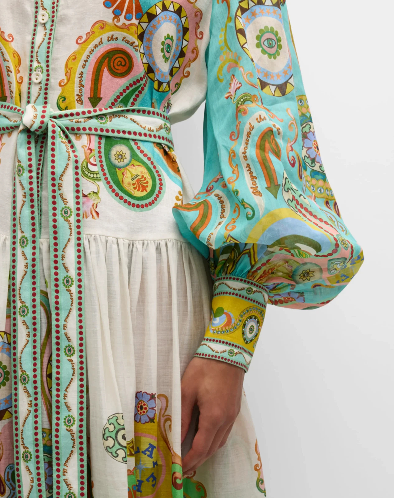 Bohemian Print Belted Midi Shirt Dress (Buy 2 Free Shipping)