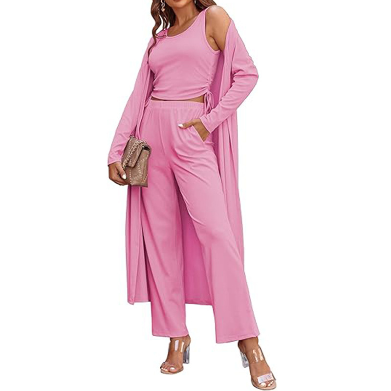 3 Piece Cardigan Lounge Set  (Buy 2 Free Shipping)