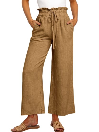 Casual Loose High Waist Linen Pants (Buy 2 Free Shipping)
