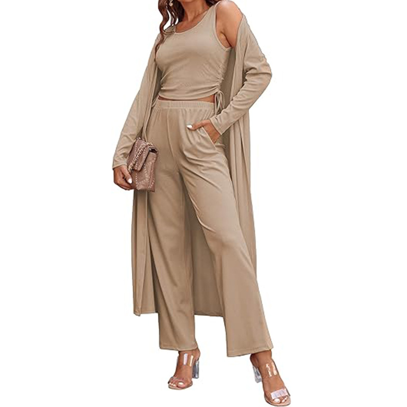 3 Piece Cardigan Lounge Set  (Buy 2 Free Shipping)