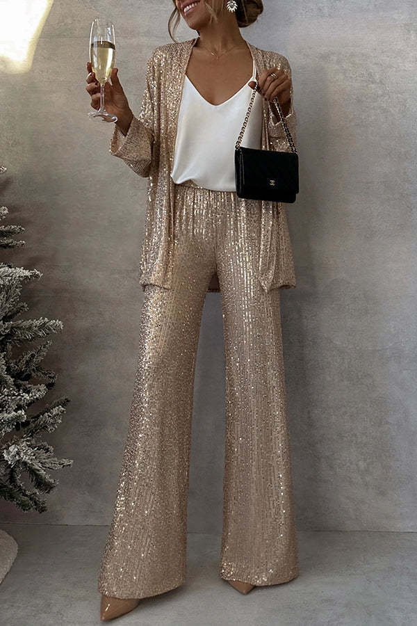 Party Scene Sequin High Rise Elastic Outfit (Free Shipping)