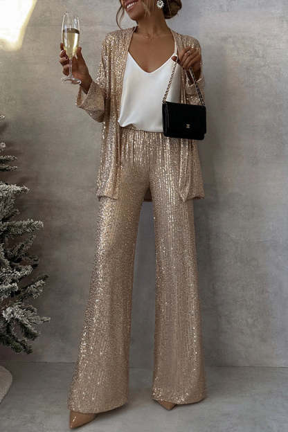 Party Scene Sequin High Rise Elastic Outfit