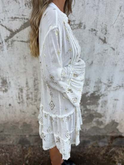 2024 HOT SALE🔥 Comfortable Stretchy V Neck Printed Party Dresses