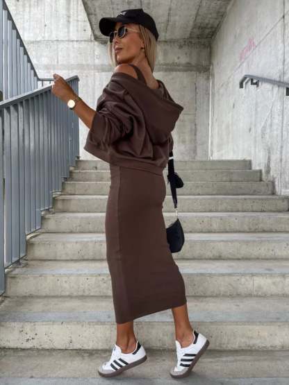 Women's Sleeveless Dress & Short Hoodie 2 Piece Set🍁Buy 2 Sets Free Shipping