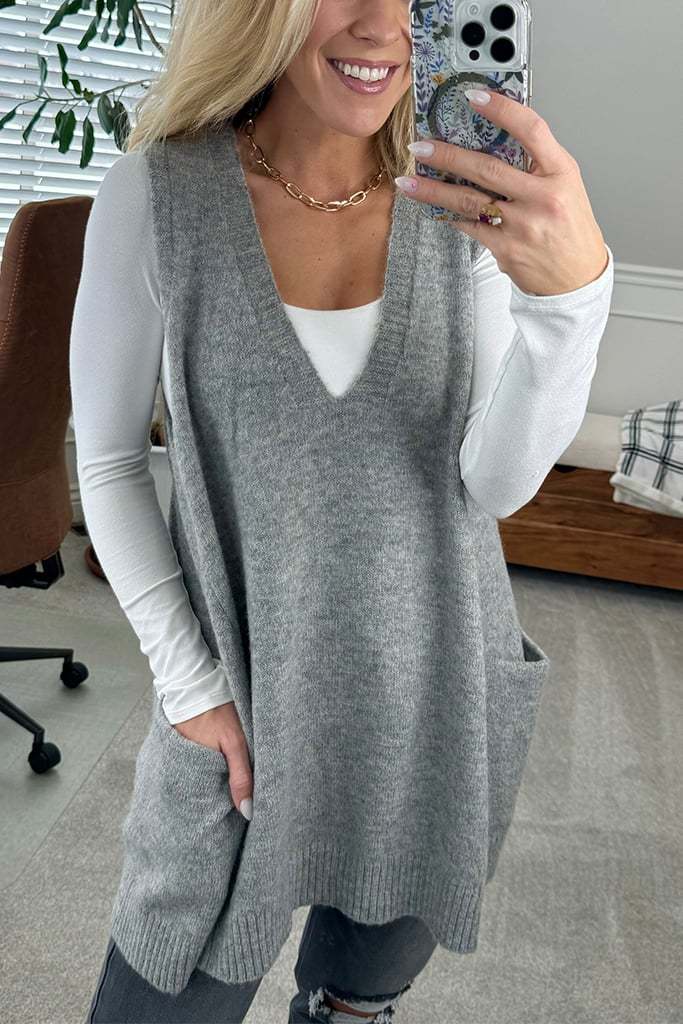 Cozy Pocket Sweater Vest | Buy 2 Free Shipping