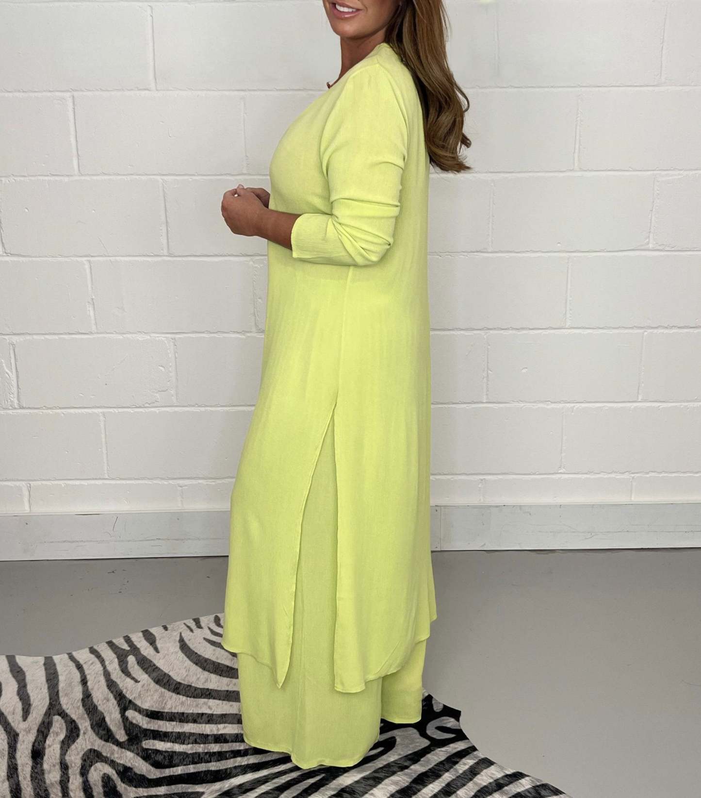 Casual 2 Pieces Suit With Long Top & Matching Trouser (Buy 2 Free Shipping)