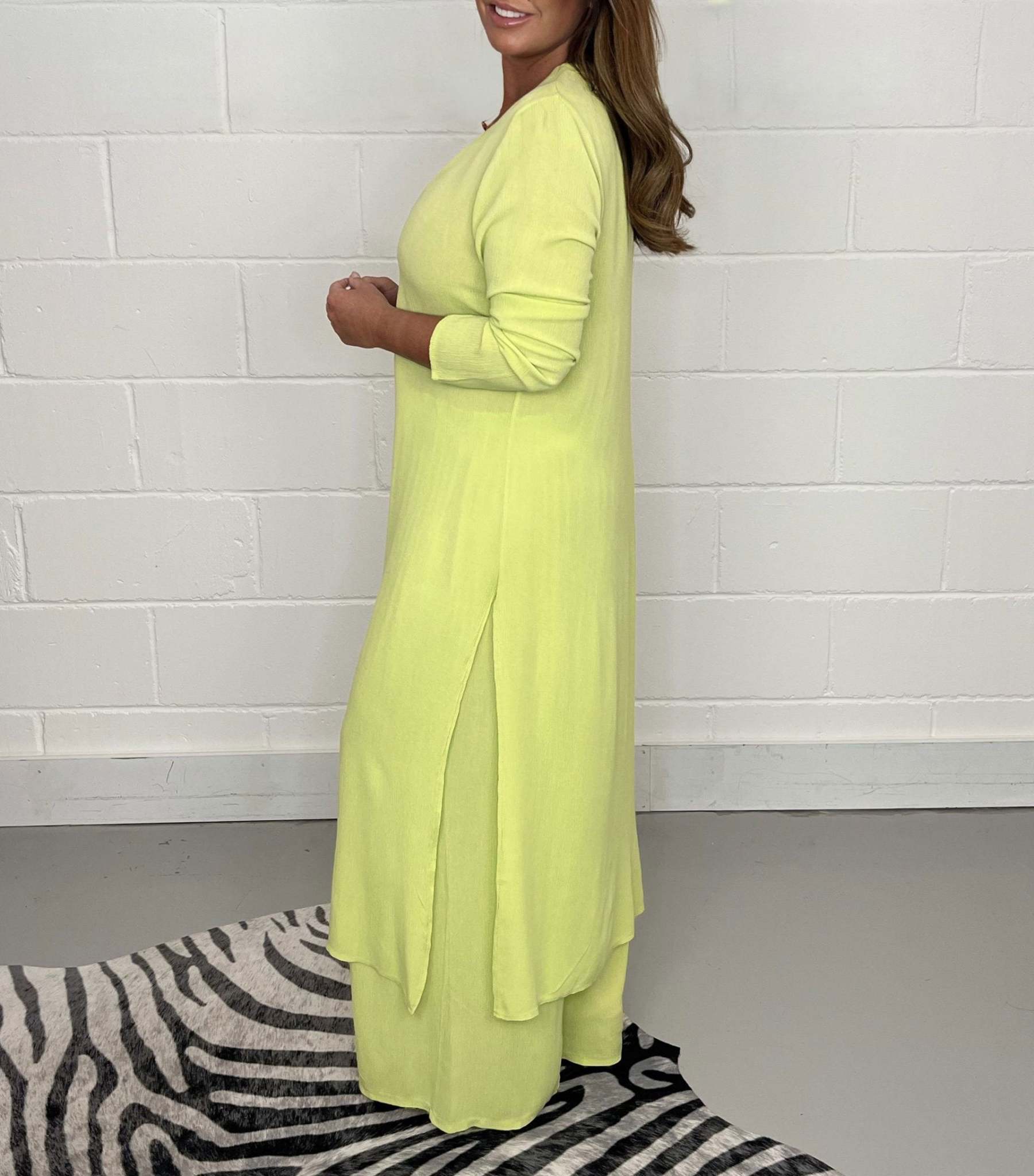 Casual 2 Pieces Suit With Long Top & Matching Trouser (Buy 2 Free Shipping)