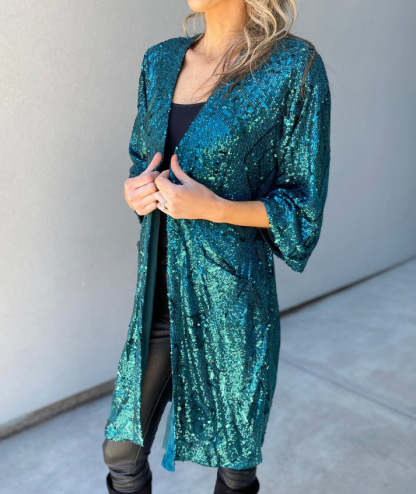 Christmas Hot Sale🌲Fashion Sequined Cardigan Jacket (Buy 2 Free Shipping)