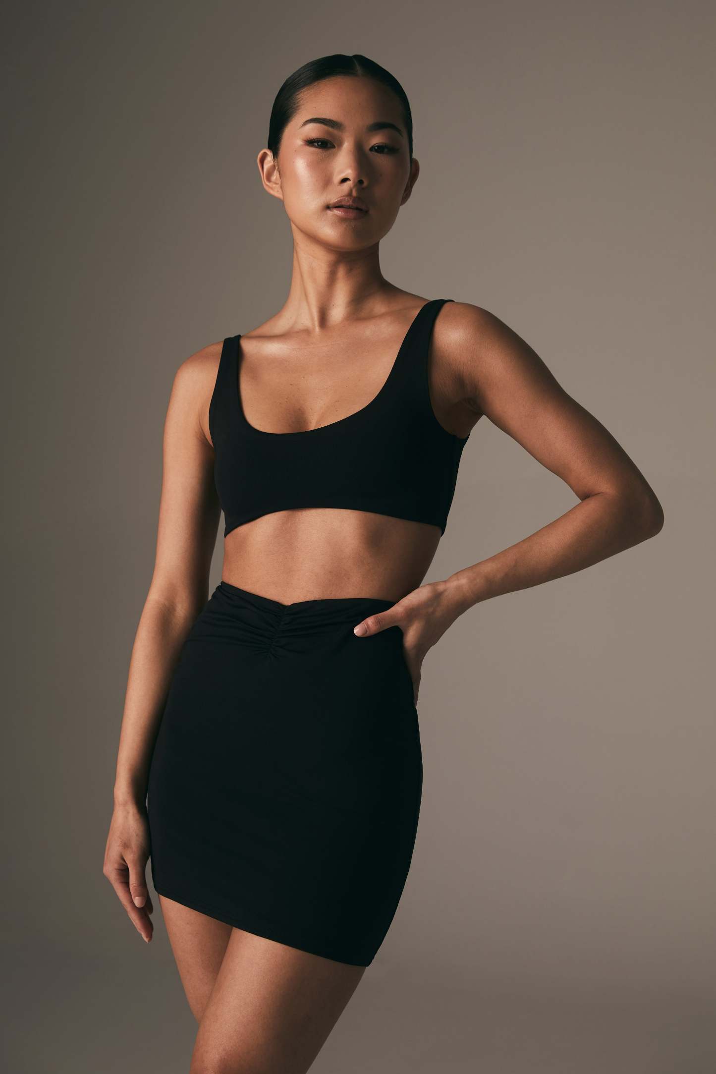 Jemma Scoop Neck Super Crop Top - Black-My Chic Way.All Rights Reserved