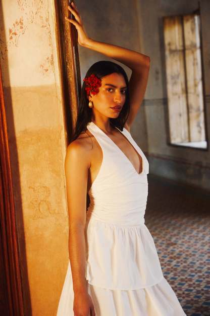 Belinda Tiered Maxi Dress - White-My Chic Way.All Rights Reserved