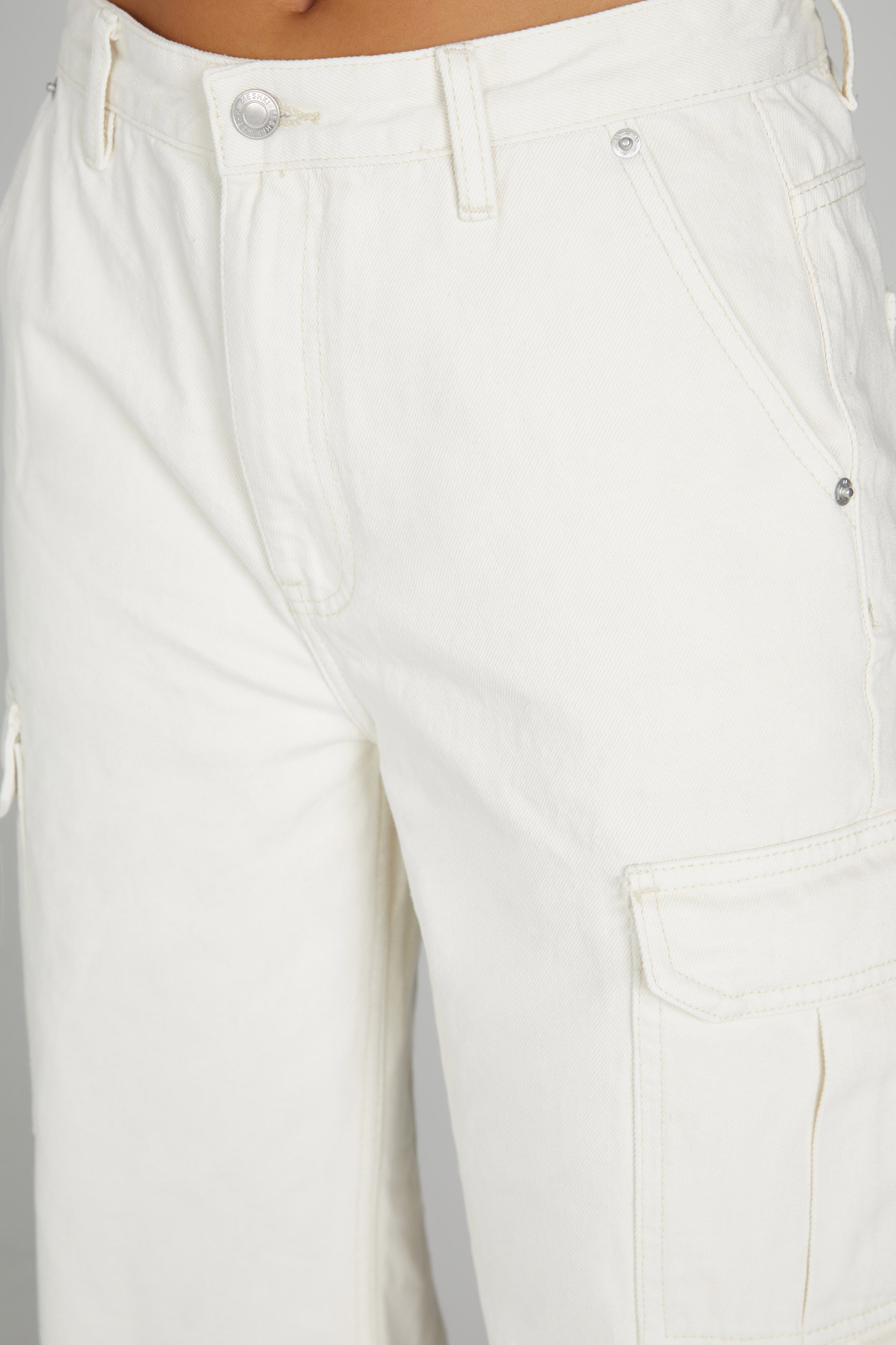 Jagger Mid Rise Oversized Denim Jean - Ecru-My Chic Way.All Rights Reserved