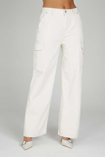 Jagger Mid Rise Oversized Denim Jean - Ecru-My Chic Way.All Rights Reserved