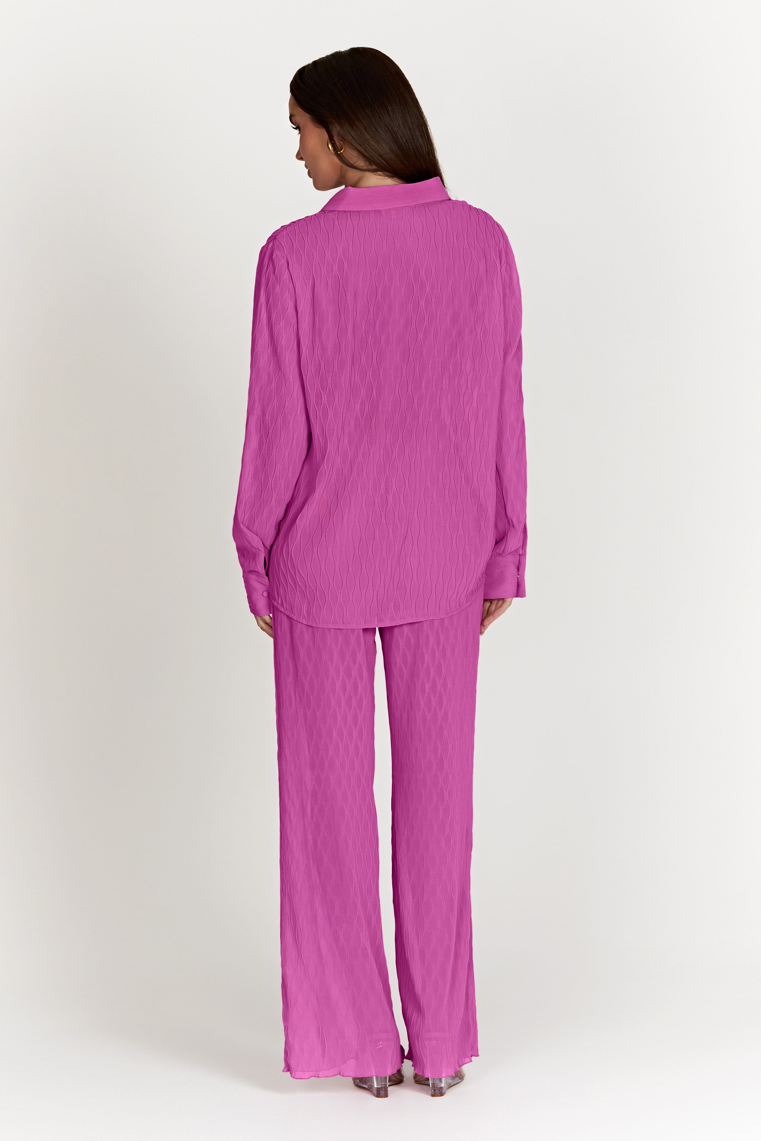 Karla Wave Pleat Pant - Rose Pink-My Chic Way.All Rights Reserved