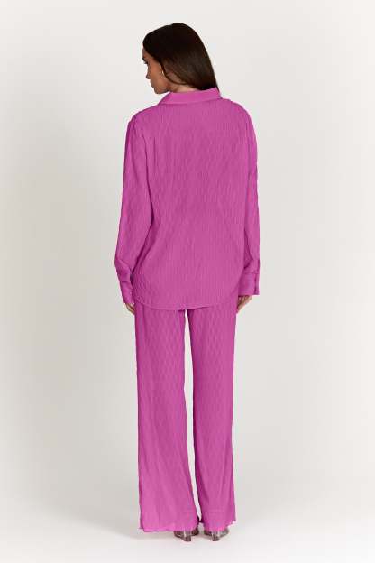 Karla Wave Pleat Pant - Rose Pink-My Chic Way.All Rights Reserved