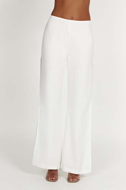Estee Split Lace Pants - White-My Chic Way.All Rights Reserved