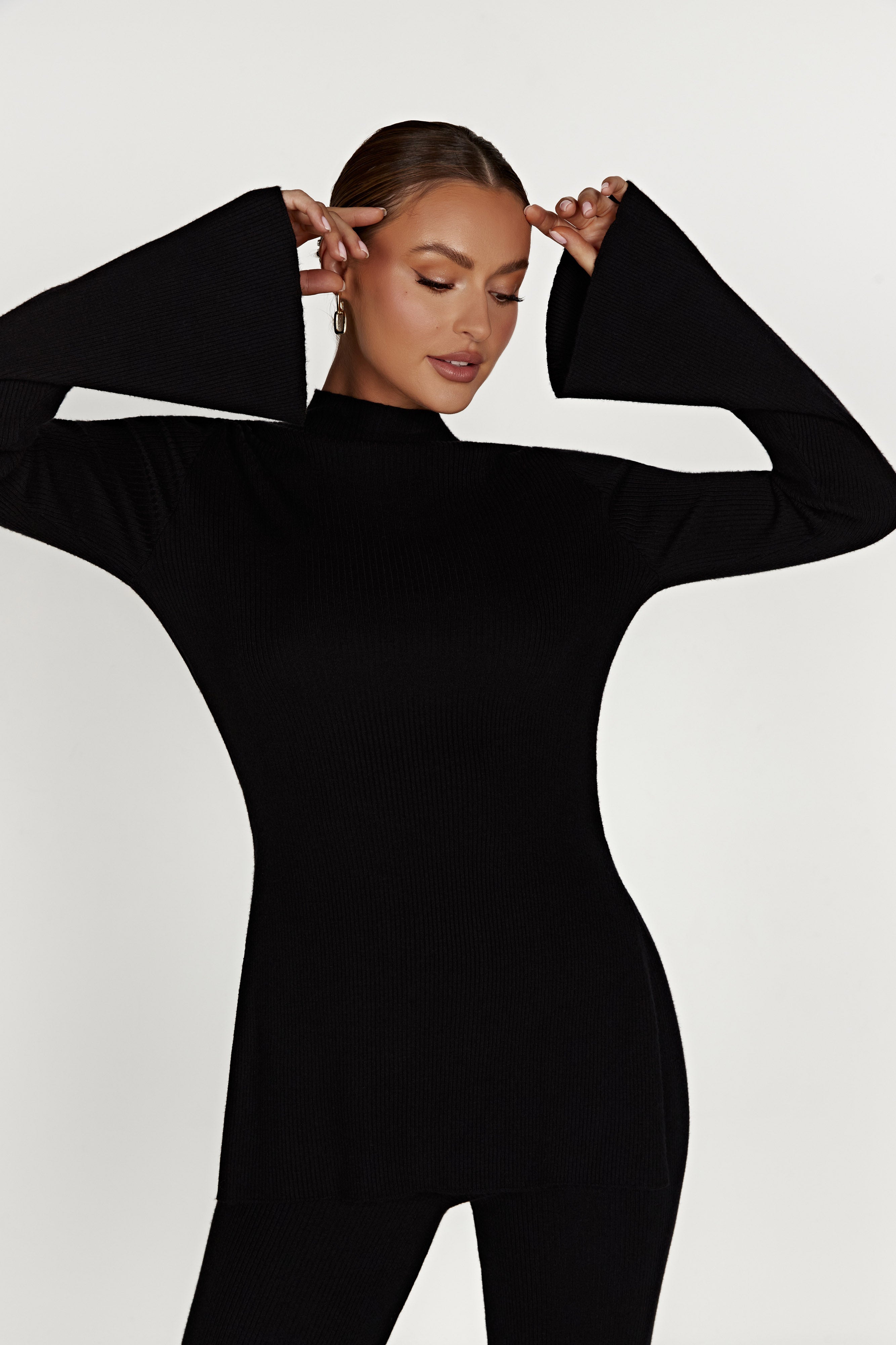 Jovie Oversized Knit Jumper - Black-My Chic Way.All Rights Reserved