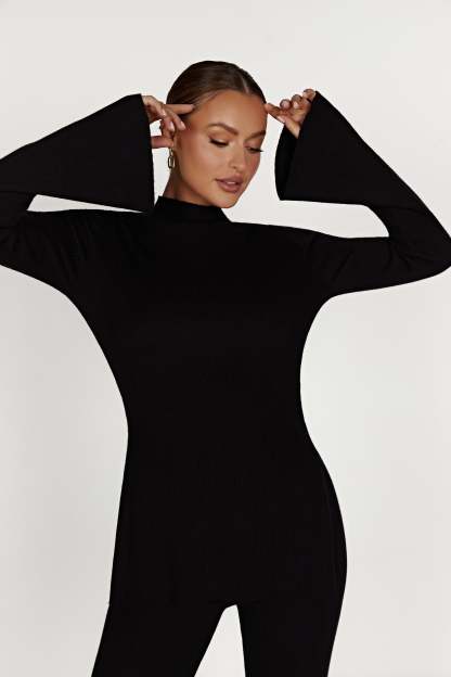 Jovie Oversized Knit Jumper - Black-My Chic Way.All Rights Reserved