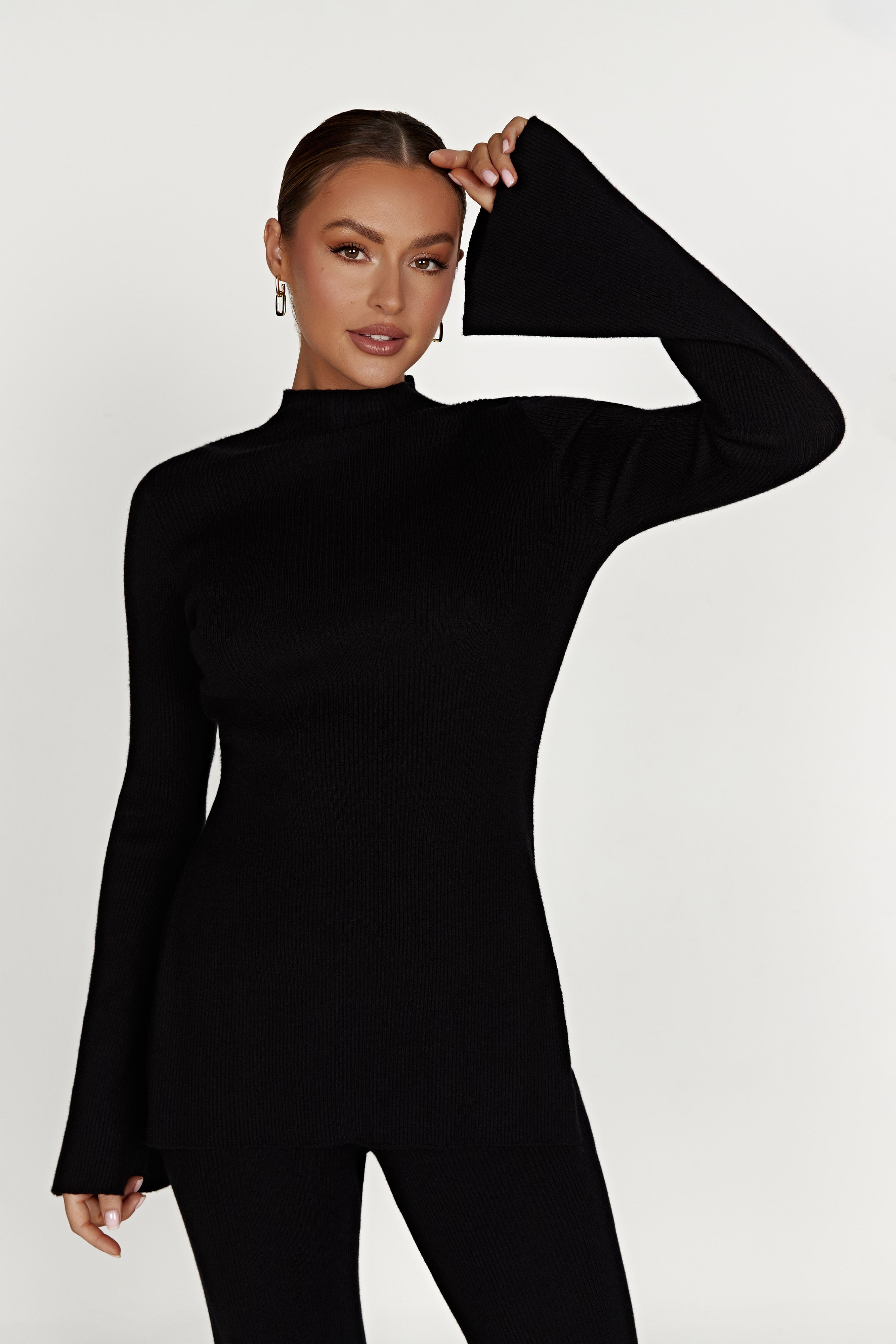 Jovie Oversized Knit Jumper - Black-My Chic Way.All Rights Reserved