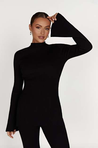 Jovie Oversized Knit Jumper - Black-My Chic Way.All Rights Reserved