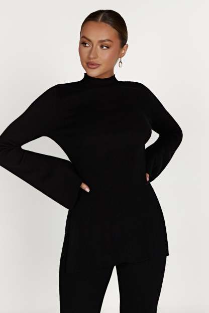 Jovie Oversized Knit Jumper - Black-My Chic Way.All Rights Reserved