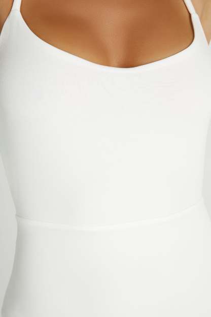 Brinley Slinky Jersey Jumpsuit - White-My Chic Way.All Rights Reserved