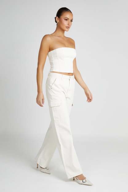 Jagger Mid Rise Oversized Denim Jean - Ecru-My Chic Way.All Rights Reserved