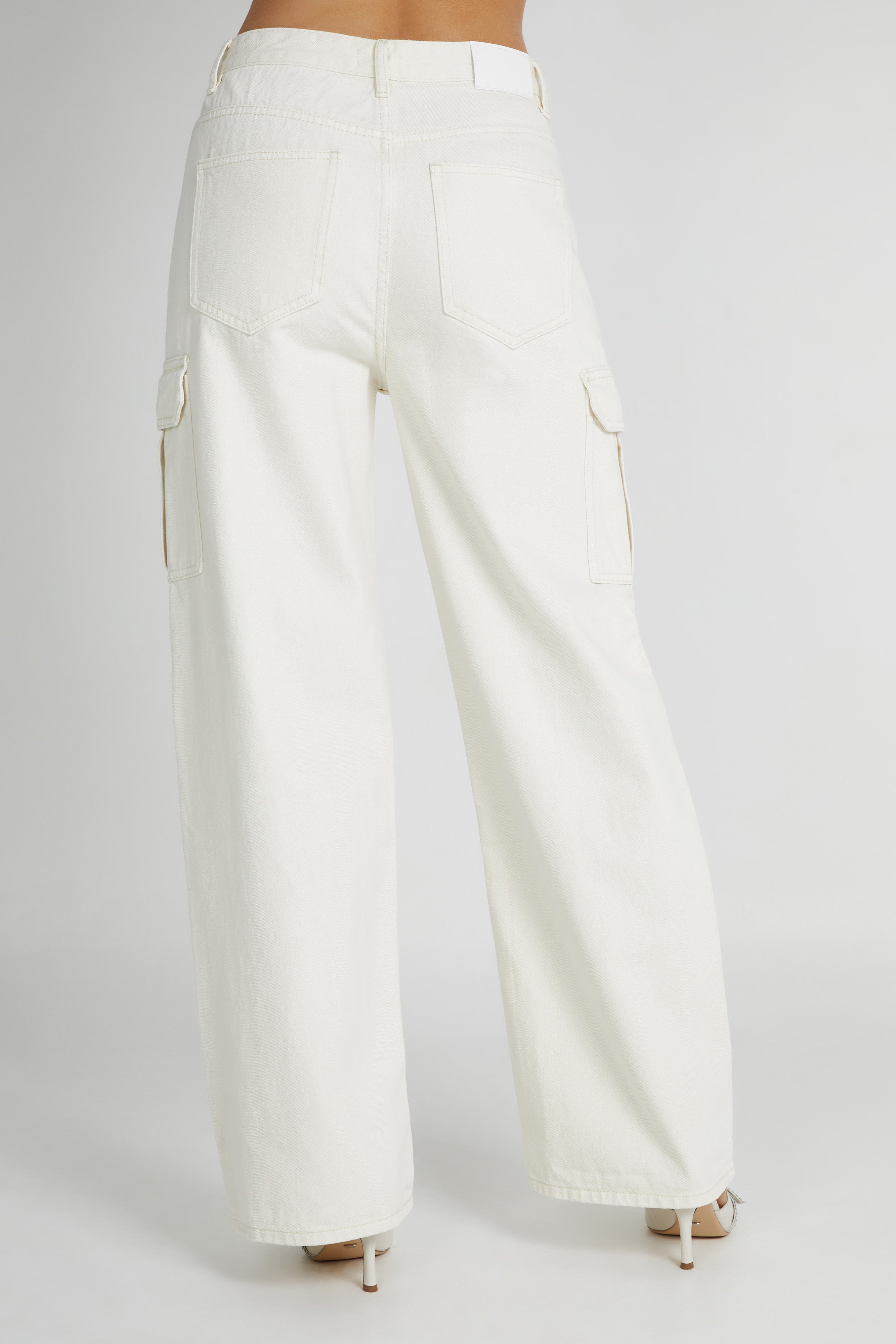 Jagger Mid Rise Oversized Denim Jean - Ecru-My Chic Way.All Rights Reserved