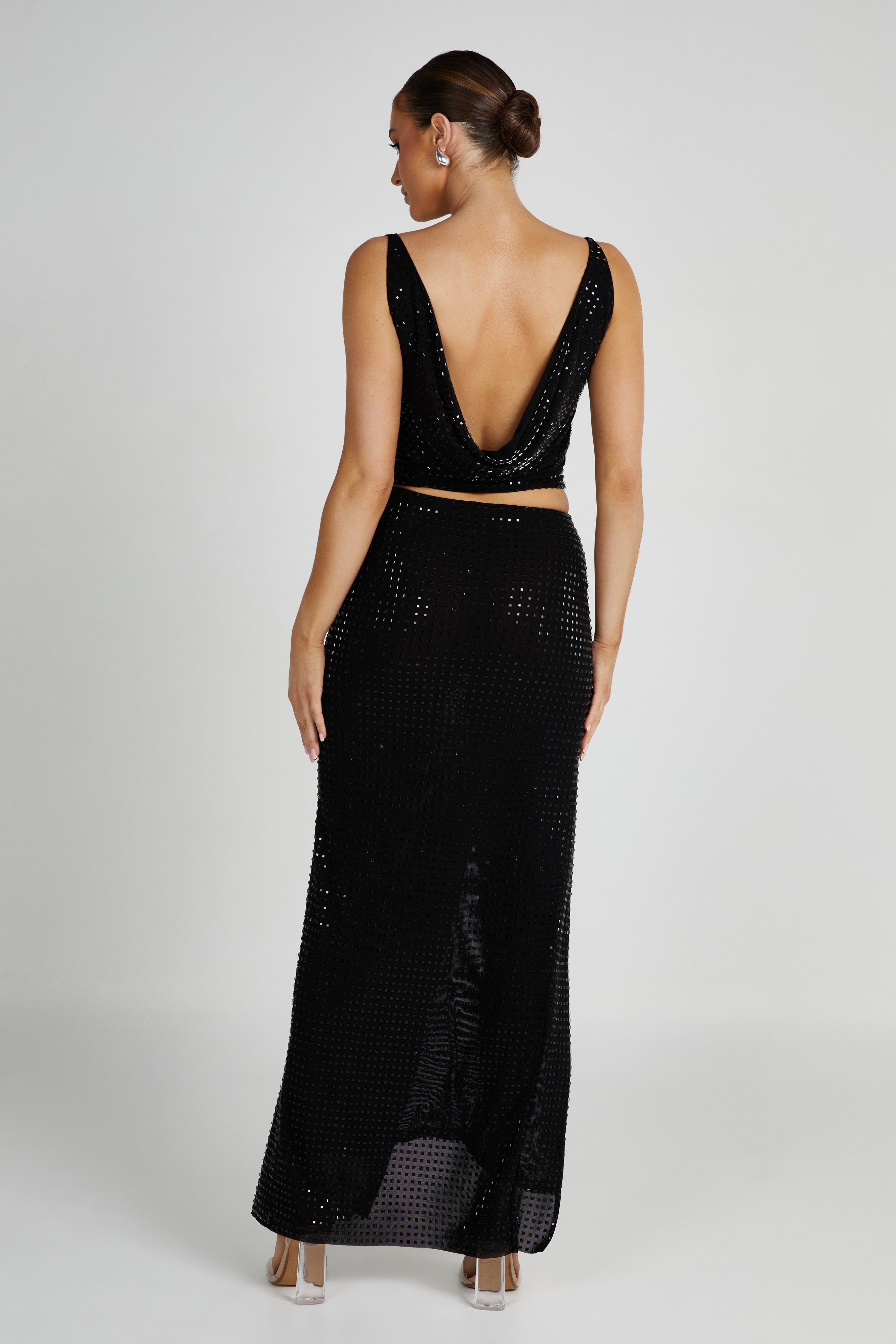 Ellery Square Diamante Maxi Skirt - Black-My Chic Way.All Rights Reserved