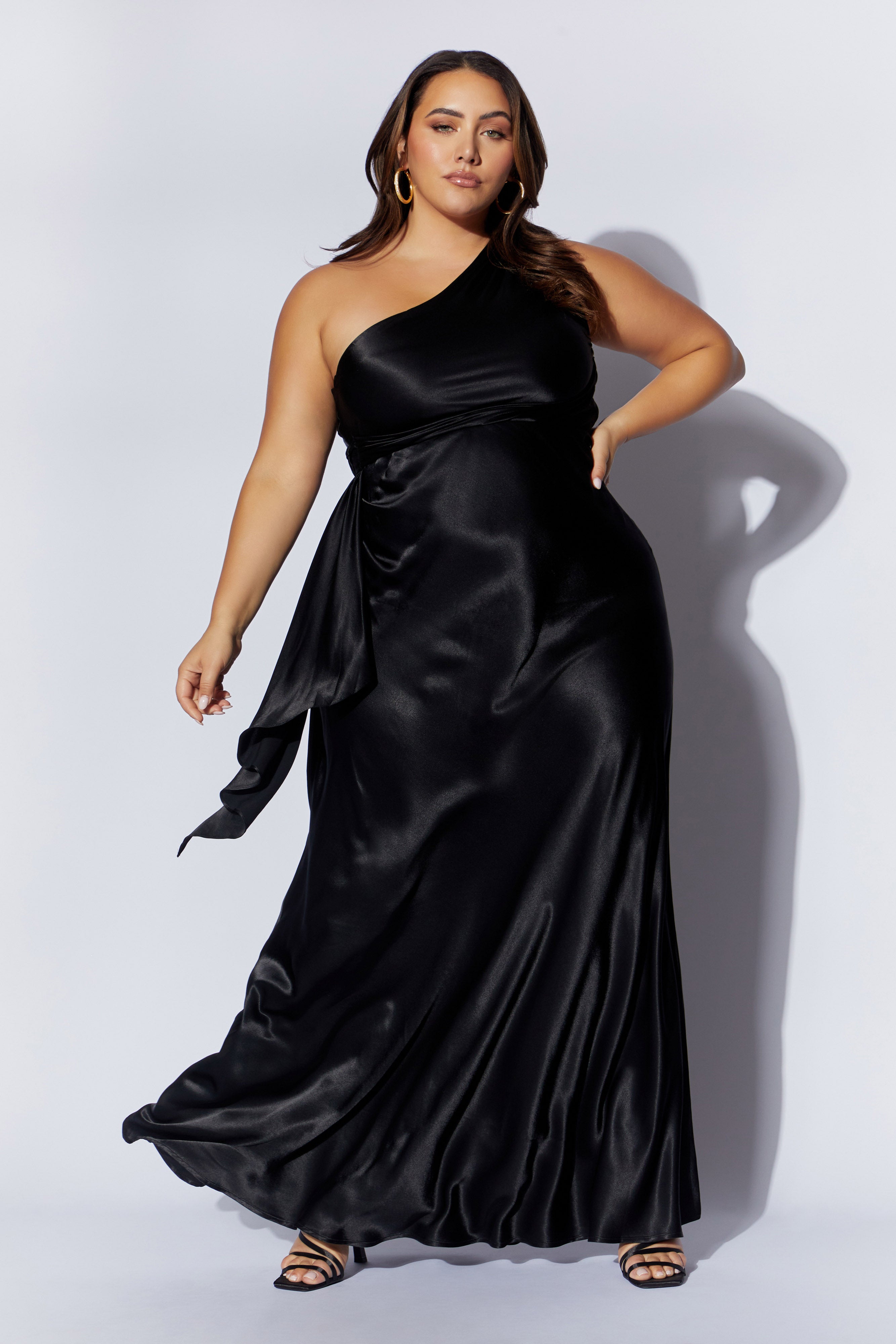 Calliope One Shoulder Maxi Dress - Black-My Chic Way.All Rights Reserved