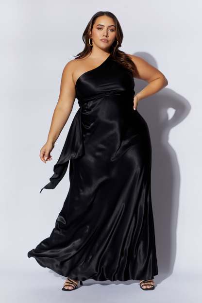 Calliope One Shoulder Maxi Dress - Black-My Chic Way.All Rights Reserved