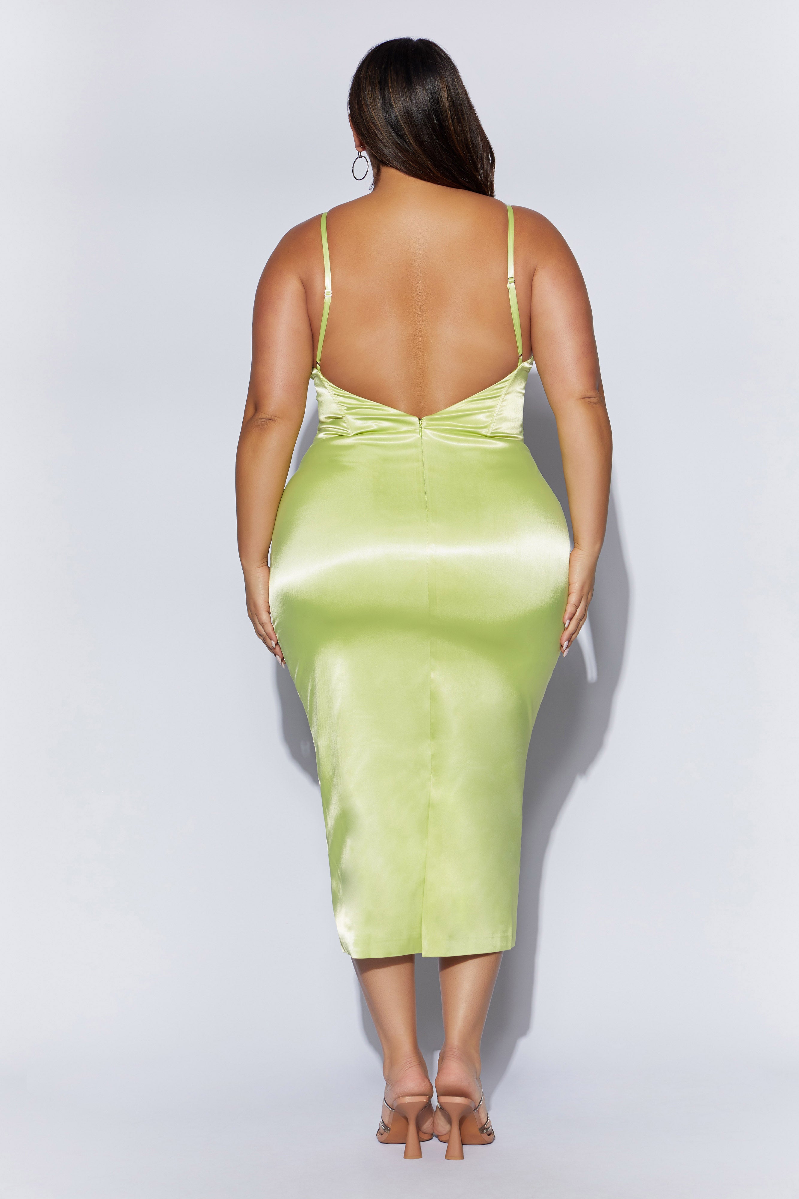 Brie Corset Midi Dress - Pistachio Green-My Chic Way.All Rights Reserved