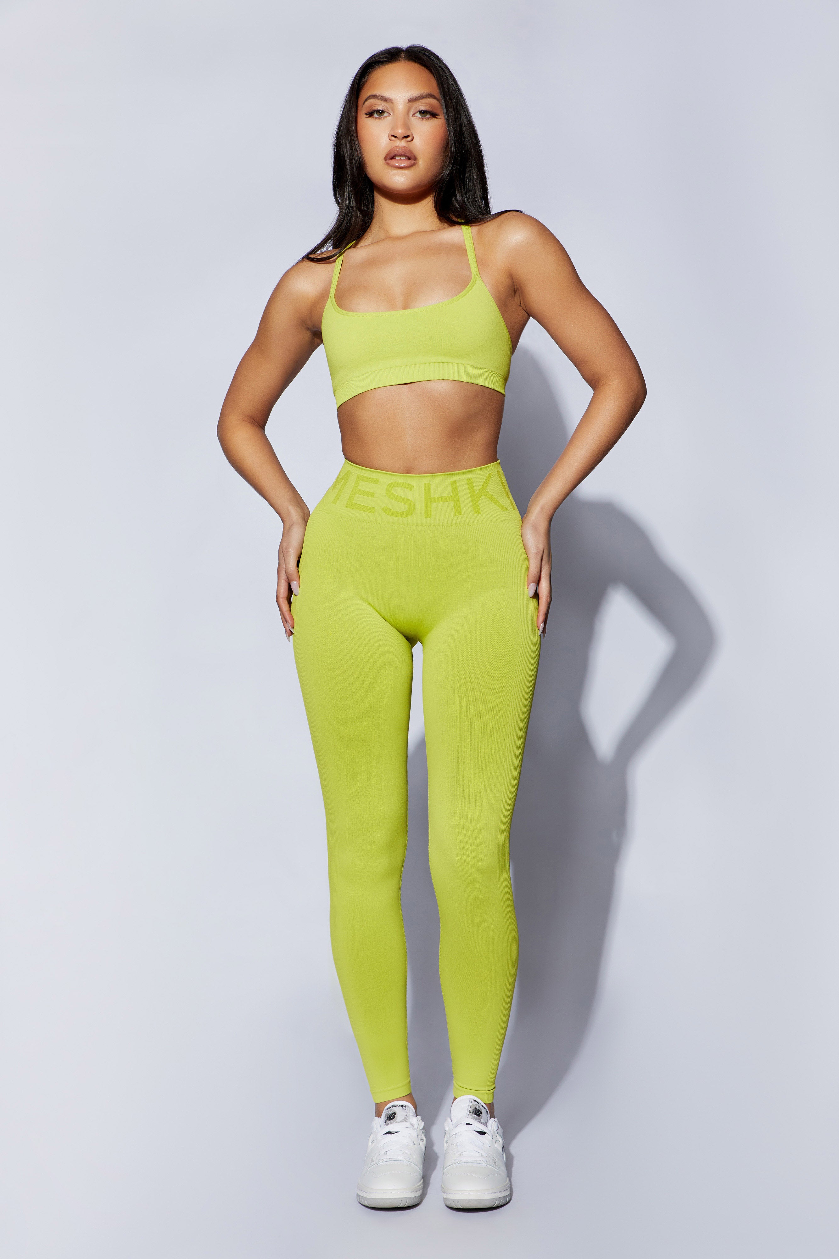 Nyx Cross Back Seamless Crop - Lime Green-My Chic Way.All Rights Reserved