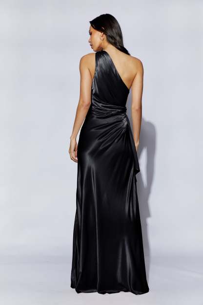 Calliope One Shoulder Maxi Dress - Black-My Chic Way.All Rights Reserved