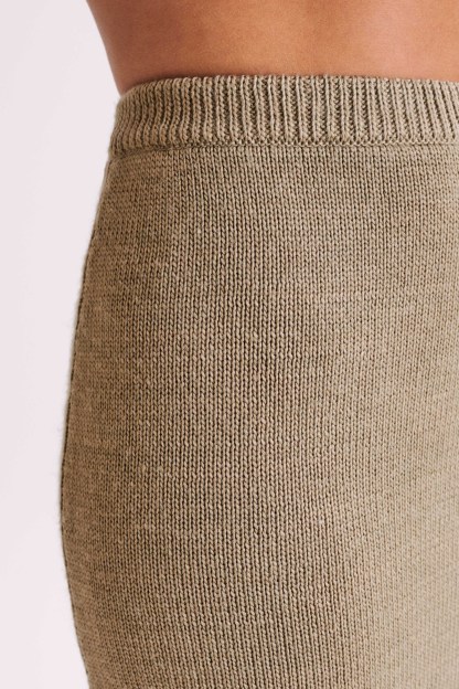 Brittany Knit Midi Skirt - Taupe-My Chic Way.All Rights Reserved