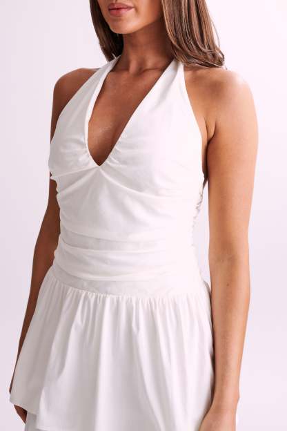 Belinda Tiered Maxi Dress - White-My Chic Way.All Rights Reserved