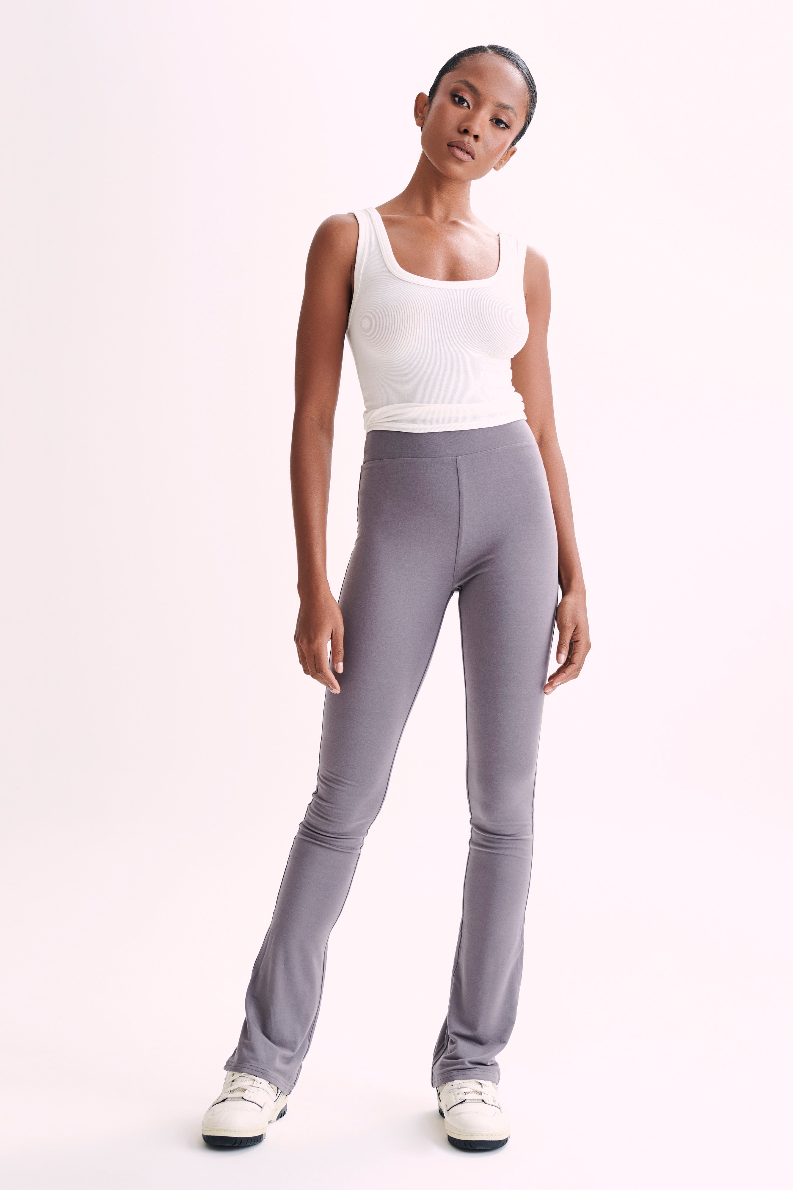Sabrina Modal Straight Leg Pant - Slate Grey-My Chic Way.All Rights Reserved