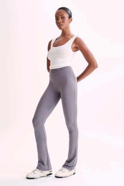 Sabrina Modal Straight Leg Pant - Slate Grey-My Chic Way.All Rights Reserved