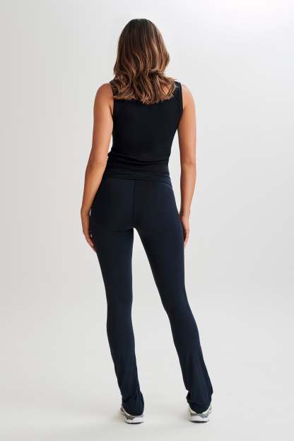 Sabrina Modal Straight Leg Pant - Black-My Chic Way.All Rights Reserved