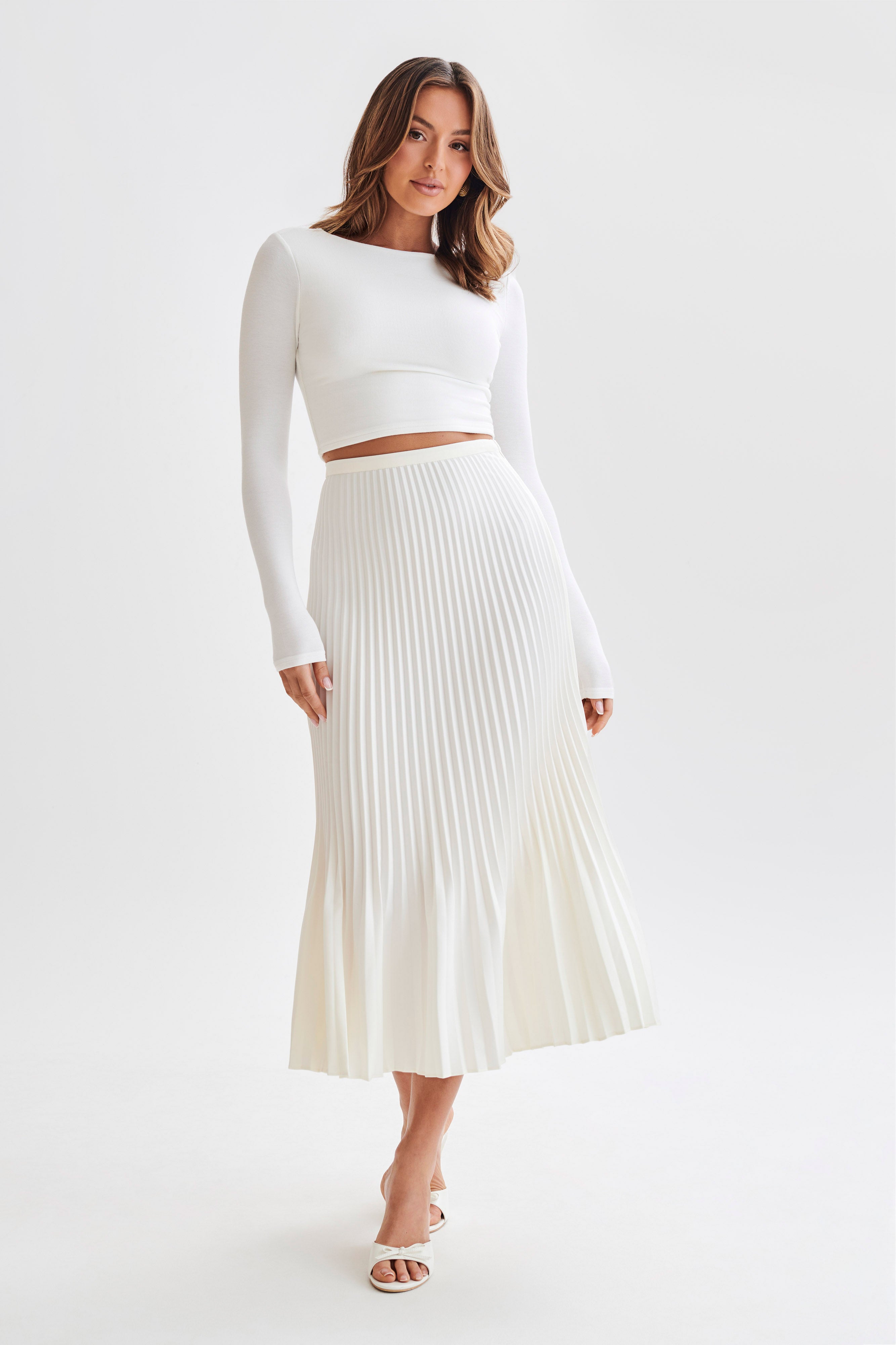 Abigail Long Sleeve Modal Top - White-My Chic Way.All Rights Reserved