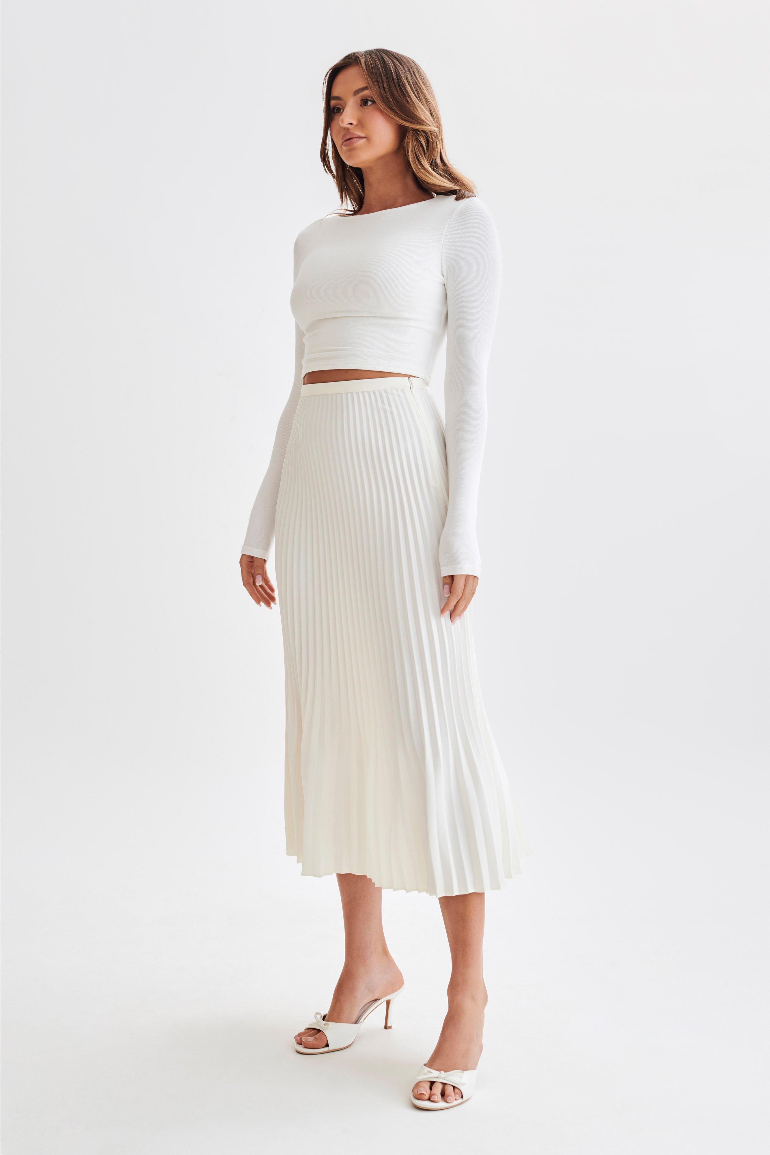 Abigail Long Sleeve Modal Top - White-My Chic Way.All Rights Reserved